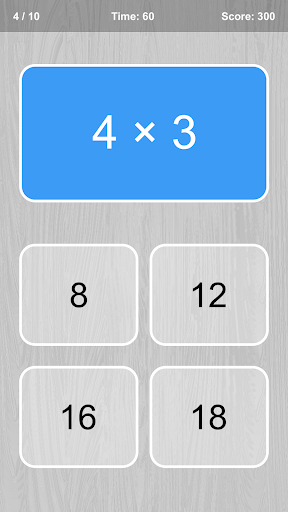 Multiplication Table Game Screen 3