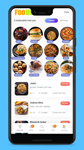 FooDo - Food Delivery App Screen 2
