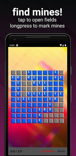 Android application retrosweeper - minesweeper in screenshort