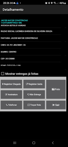 MGMobile Entregas Screen 2