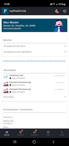 myPensPortal Screen 2