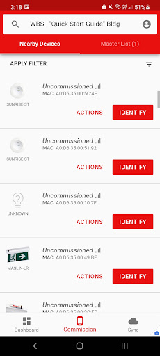 Android application EMIoT - Commissioning Tool screenshort