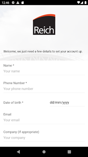 Android application Reich Group Claims App screenshort