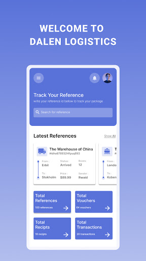 Android application Dalen Logistics screenshort
