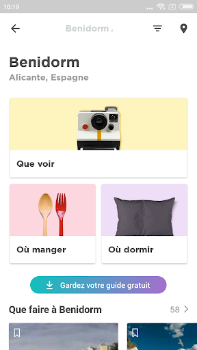 Aperçu de l'application
