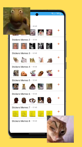 Android application Stickers - memes WASticker screenshort