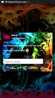 screenshot of Rainbow Smoke Theme GO SMS