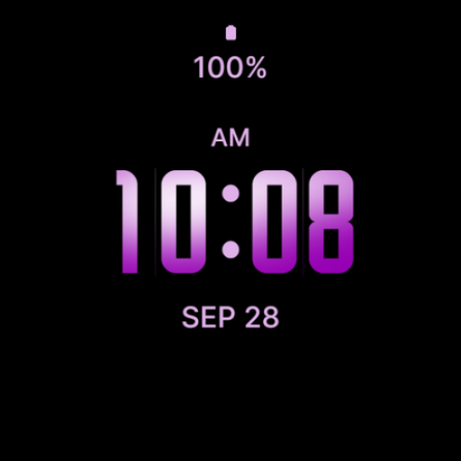 Soft Purple Modern Watch Face
