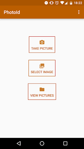 Android application PhotoID screenshort