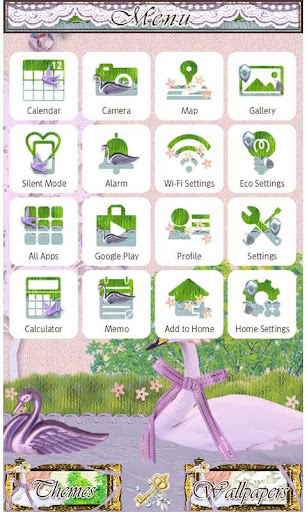 Swan Collage Theme +HOME Screen 3