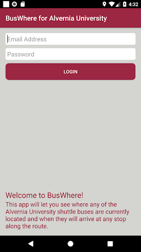 BusWhere for Alvernia Universi Screen 2