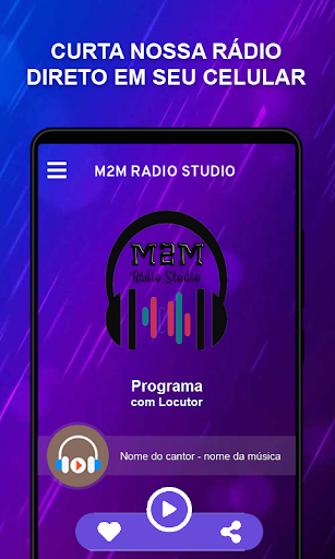 Android application M2M RÁDIO STUDIO screenshort