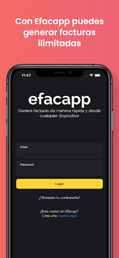Android application Efacapp screenshort