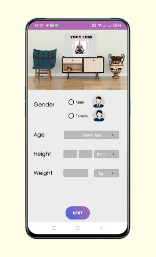 Android application yoga exercises for weight loss screenshort