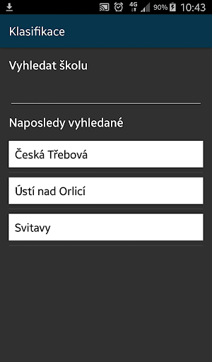 Klasifikace pro ZUŠ Screen 3