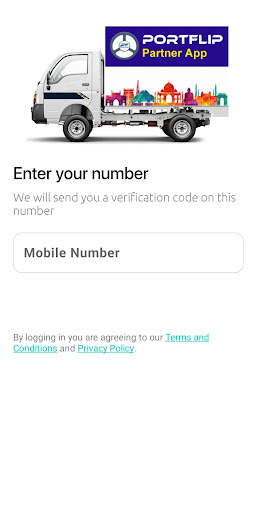 Portflip Partner Driver App Screen 2
