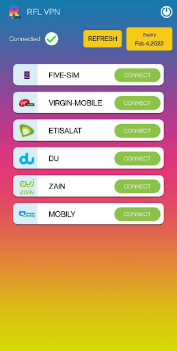 RFLVpn Services Screen 2