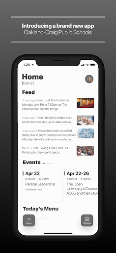 Android application Oakland-Craig Public Schools screenshort