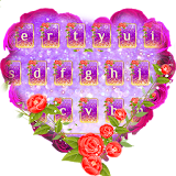 Sweet rose petal love keyboard icon