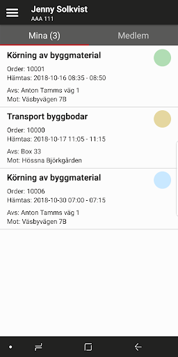 Trostek Transport Screen 2
