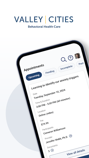 Android application Valley Cities Client Portal screenshort