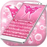 Pink Butterfly Keyboard icon