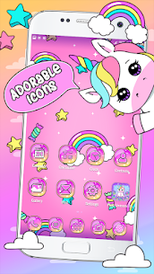 Pink Unicorn Theme Launcher Mod Apk Download 5