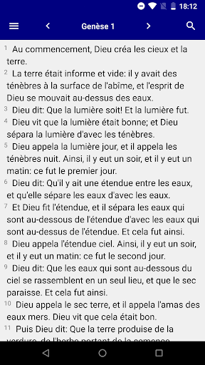 Android application French Bible Louis Segond Pro screenshort