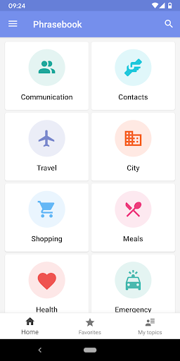 Android application Your French Phrasebook screenshort