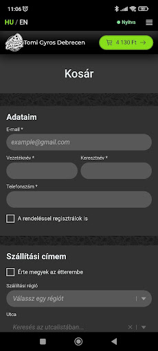 Android application Tomi Gyros screenshort