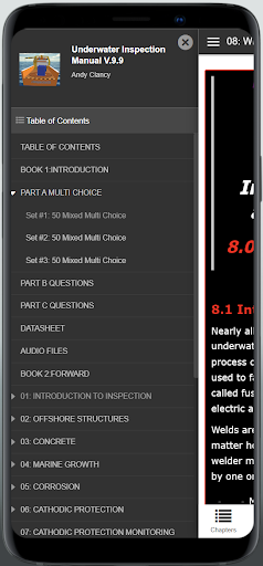 Android application Subsea Inspection Manual V10.1 screenshort