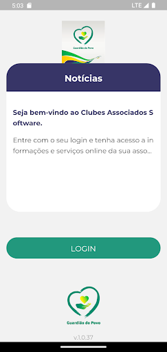 Android application Cartão Guardião do Povo screenshort
