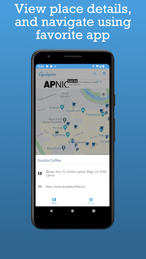 Cyclepin - cycling map Screen 2
