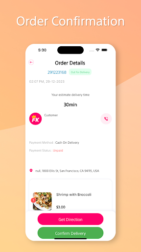 FoodKing - Delivery Screen 3
