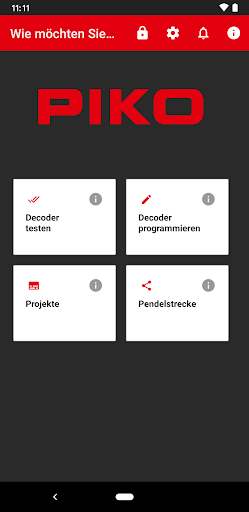 Android application PIKO SmartProgrammer App screenshort