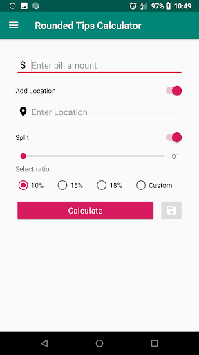 Rounded Tip Calculator Screen 2
