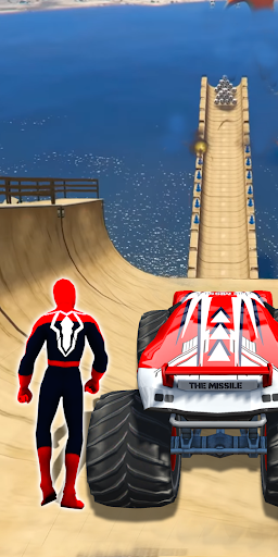 Superhero Mega Ramp Car Stunt - Monster Truck Race 0.1 screenshots 1