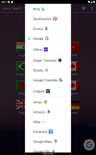 Voice Search Multi-language