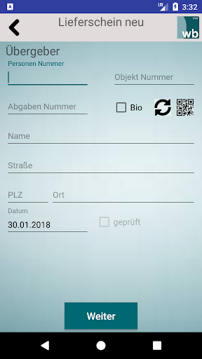 Wastebook take over with costs Screen 2