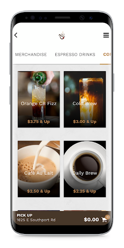 The Mocha Nut Coffee App Screen 3
