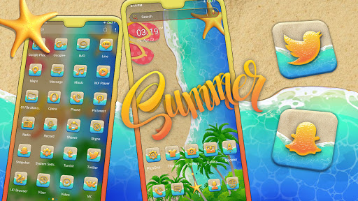 Android application Summer Beach Launcher Theme screenshort