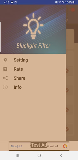 Android application Blue light Filter screenshort