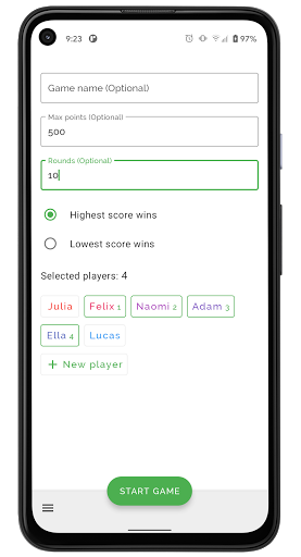 Android application Score Counter - For any game screenshort