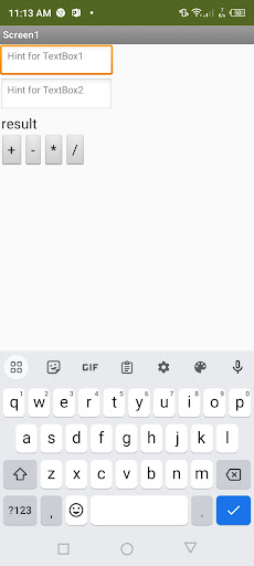 Android application Simple App Calculator screenshort