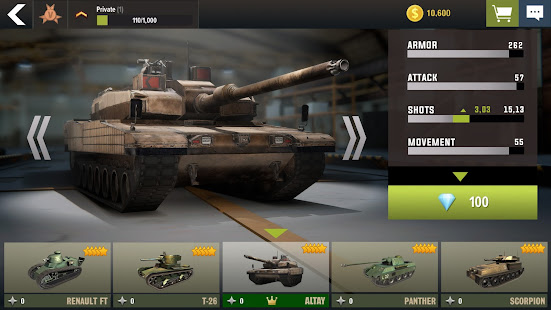 War Machines: Tank Battle - Jeux d'armée et militaires