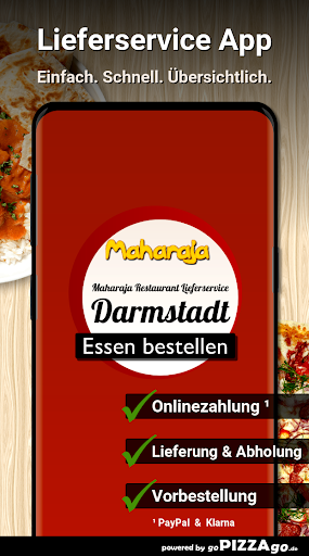 Android application Maharaja Restaurant Lieferserv screenshort