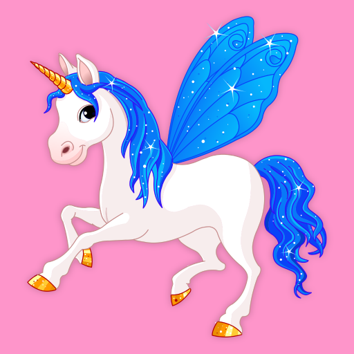 Memory game for kids: Unicorns Logo