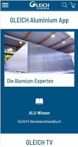 Android application GLEICH Aluminium screenshort