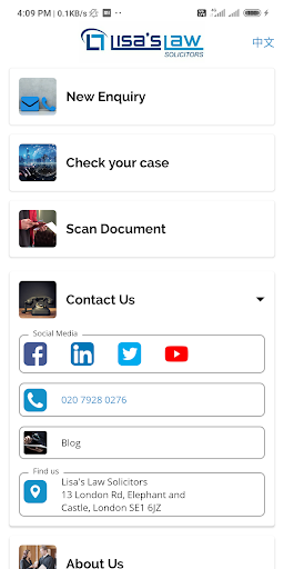 Android application Lisa's Law Solicitors screenshort