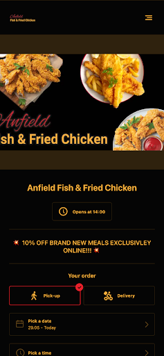 Android application Anfield Fish & Fried Chicken screenshort